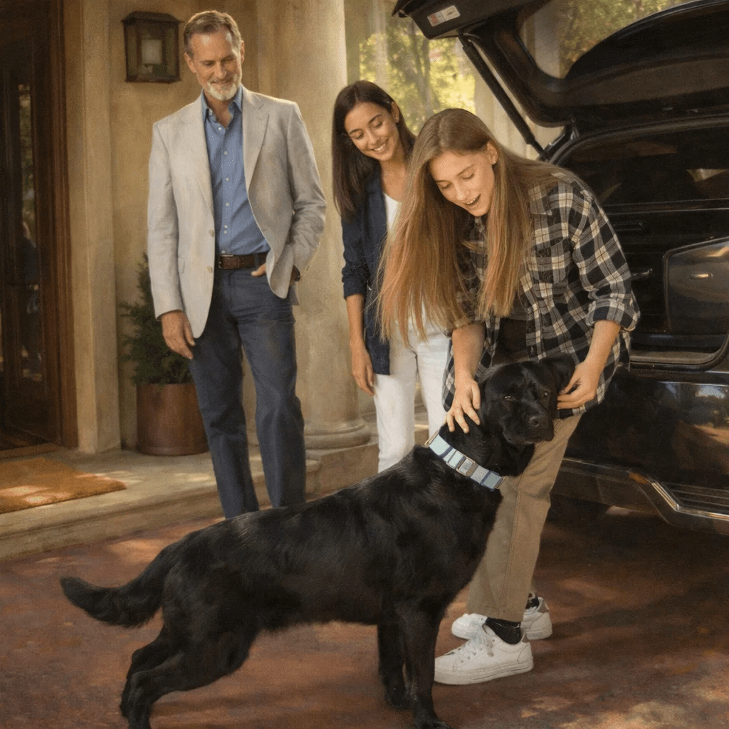 Испанското кралско семейство с кучето Jan